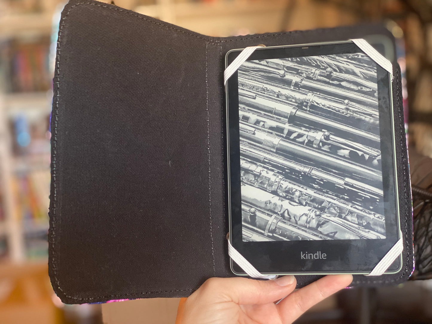 Nargles Kindle Cover with Elastic Closure, Solid Cover.