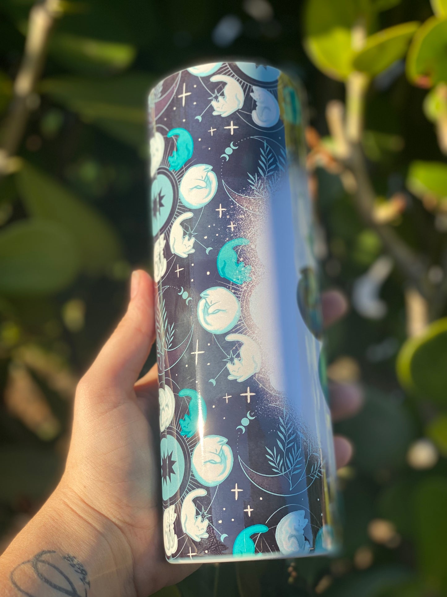 20oz Kitty Moon Phases tumbler