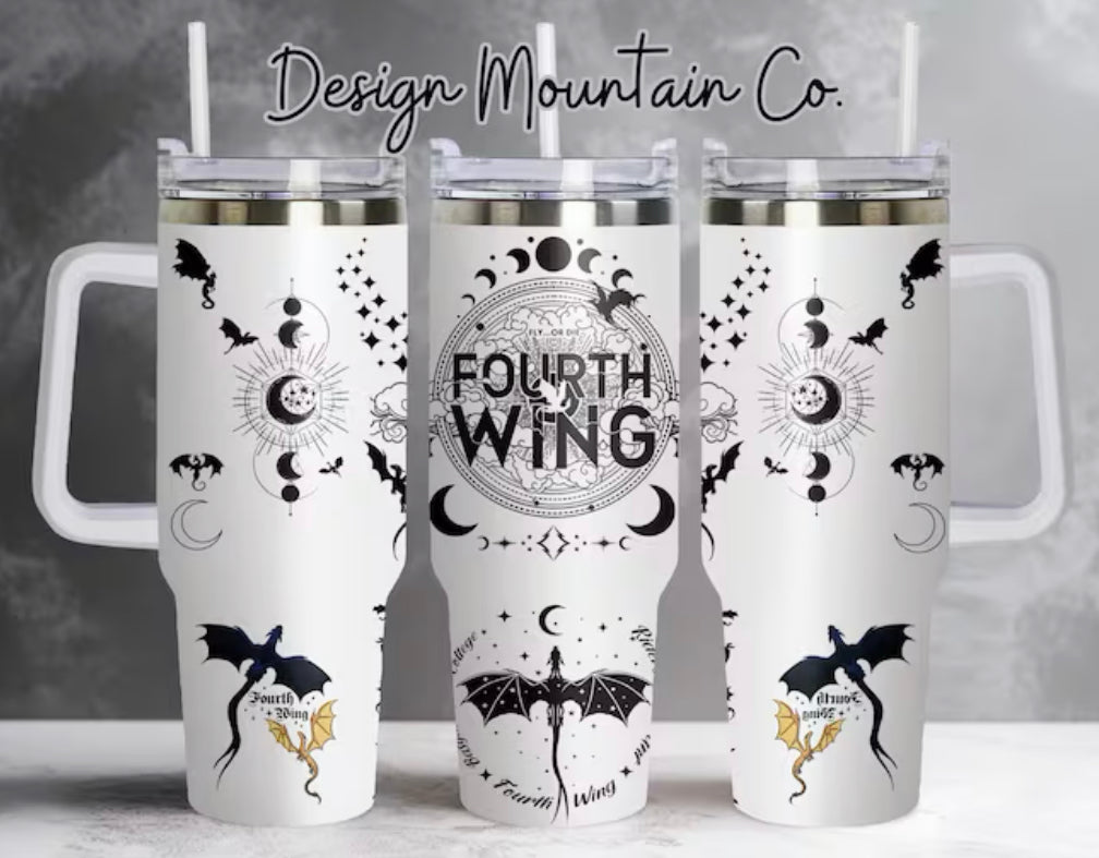 40oz “Fourth Wing” Officially Licensed handled tumbler