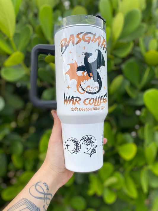 40oz “Basgiath War College” Officially Licensed quencher handled tumbler