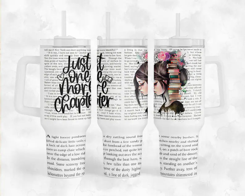 40oz “One More Chapter” quencher handled tumbler