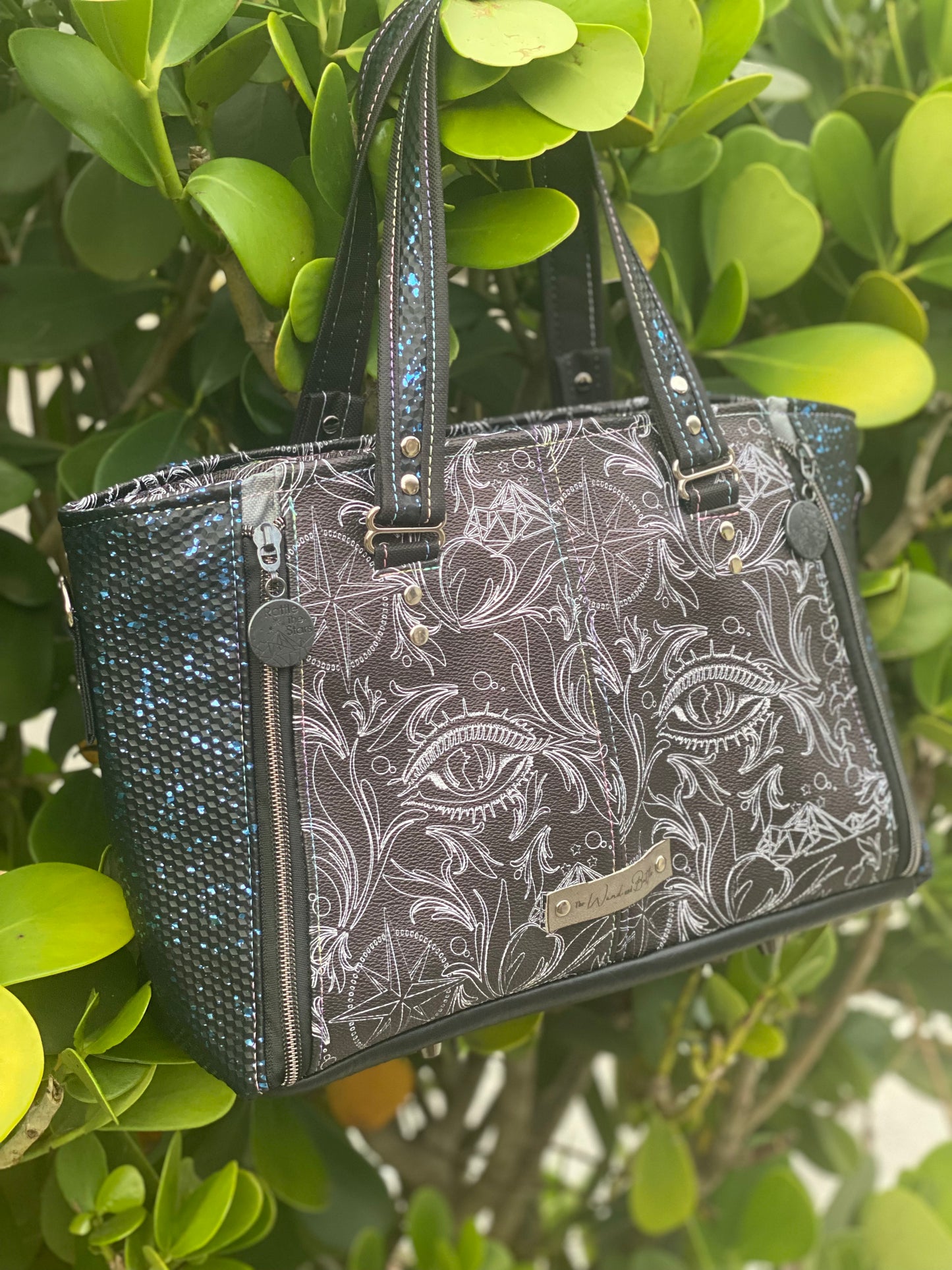 Custom Rudeneja handbag with zippers